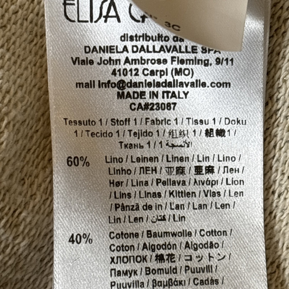 Elisa Cavaletti Daniela Dallavalle Jacket Sz XS Linen Cotton Stretch Art to Wear - Picture 15 of 16